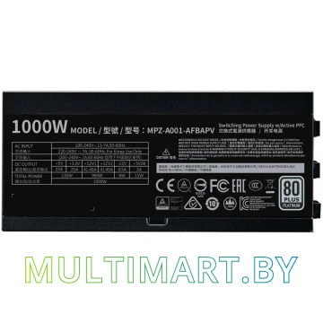 Блок питания Cooler Master V1000 Platinum 1000W (MPZ-A001-AFBAPV) картинка 10